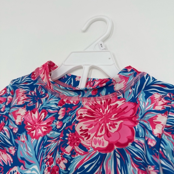 NWT Tommy Bahama Toddler Girl Floral Long Sleeve Kids 2 Piece Pink Swimsuit 4T - Picture 2 of 5
